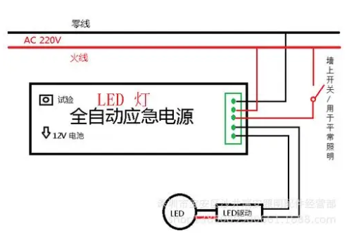 應急led燈管接線方法圖3根線.png